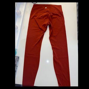 Lululemon Wunder Under 28" Burnt Orange Leggings